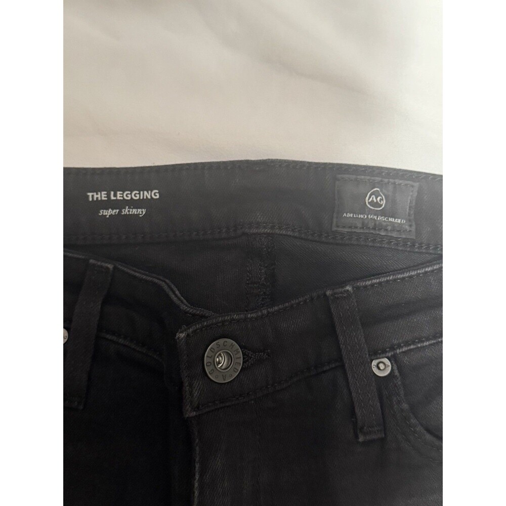 AG Adriano Goldschmied The Legging Super Skinny Jeans 27 Black NWOT Stretch - Picture 2 of 5
